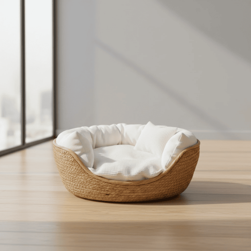 BambooNook Eco-Friendly Cat Sofa With Breathable Cotton Design