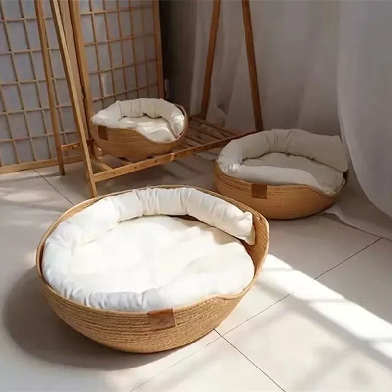 BambooNook Eco-Friendly Cat Sofa With Breathable Cotton Design