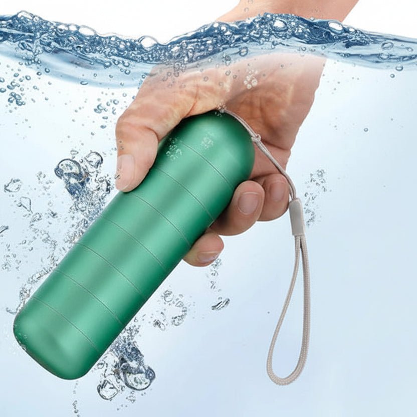 AquaGuard Vodotěsný 7denní hliníkový organizér na léky s velkými přihrádkami