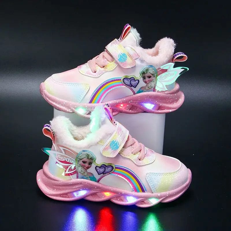 LumaStride LED tenisky Princezna pro děti s bezpečným protiskluzovým designem