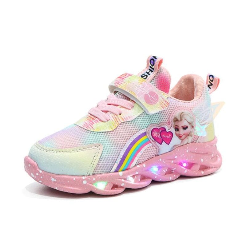 LumaStride LED tenisky Princezna pro děti s bezpečným protiskluzovým designem