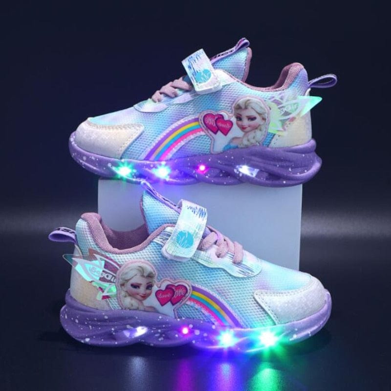 LumaStride LED tenisky Princezna pro děti s bezpečným protiskluzovým designem