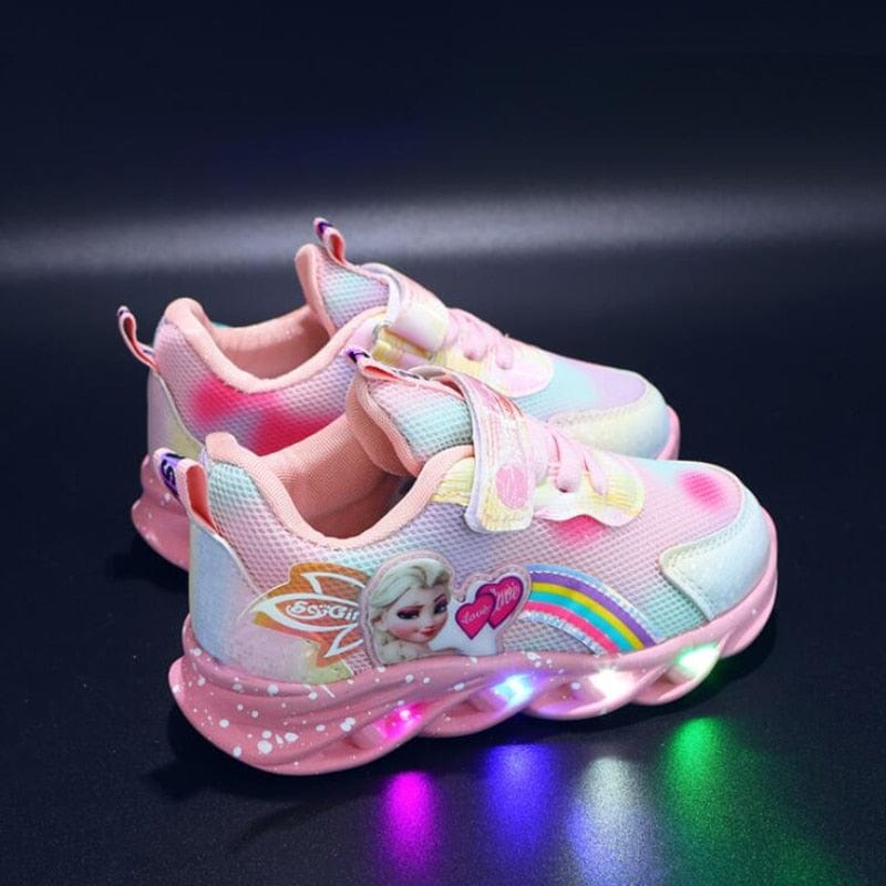 LumaStride LED tenisky Princezna pro děti s bezpečným protiskluzovým designem