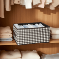 LuxeStow Houndstooth Pattern Storage Box For Stylish Home Organization