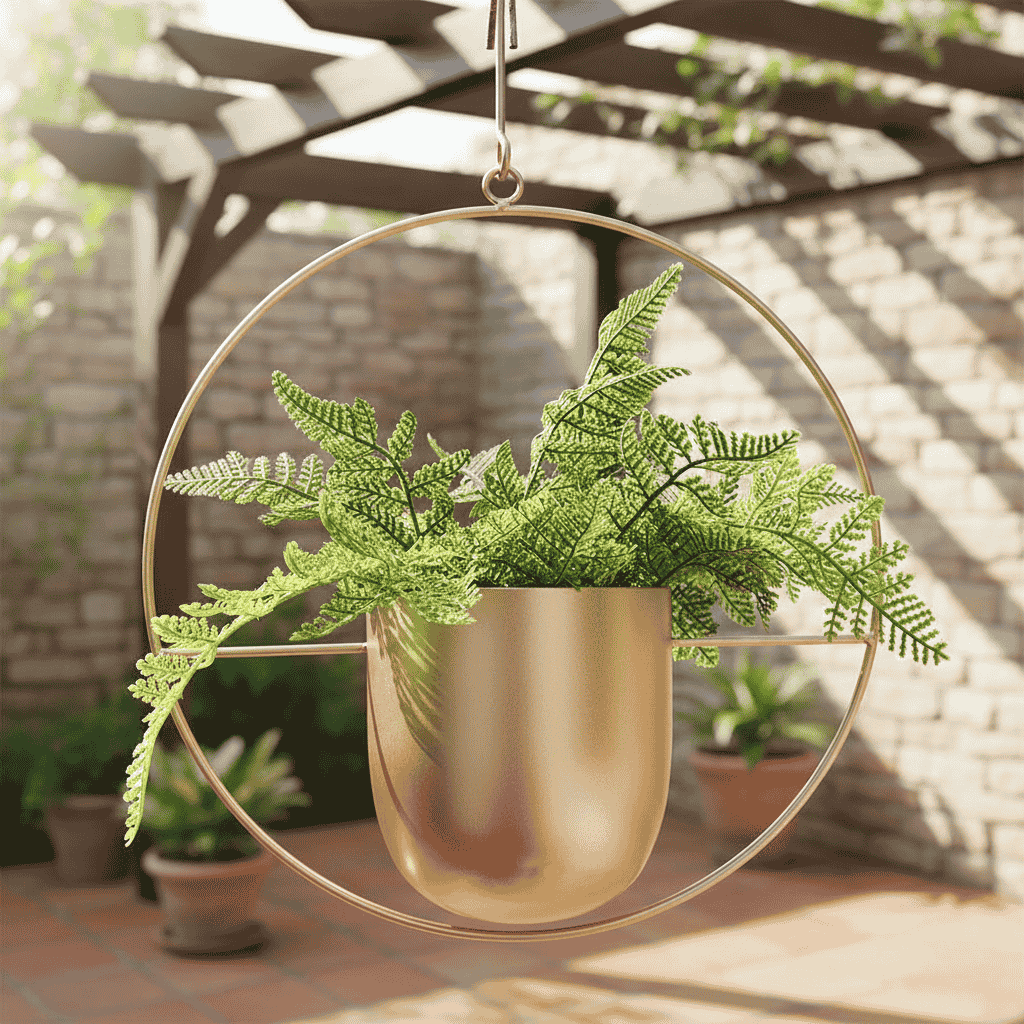 AeroNest Minimalist Wall Plant Hanger With Adjustable Chain For A Sleek Interior