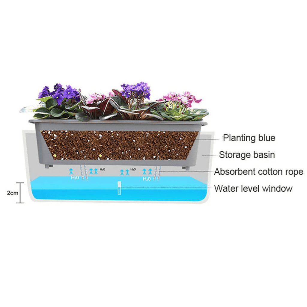 AquaNest Self-Watering Plant Container For Continuous Moisture Control