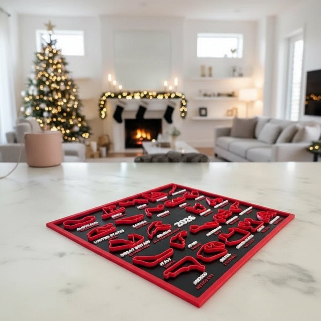 ApexTrack 3D Printed Racing Calendar for the 2026 Season
