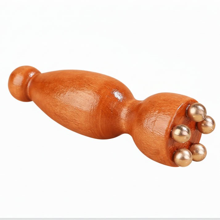 LumaPod Seedpod Gua Sha Massager Brass And Rosewood Facial Lifting Tool