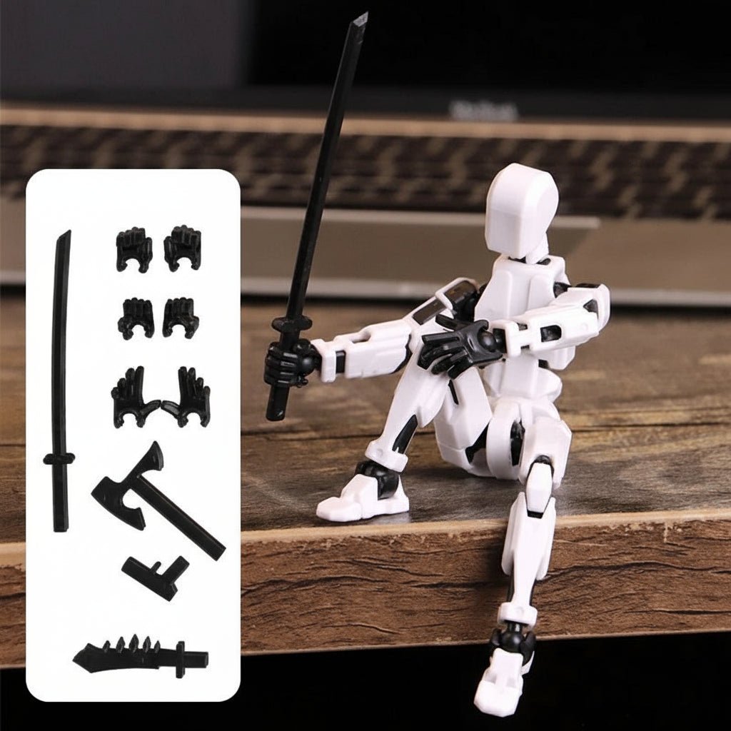 PulseForge Mech Figure: 3D Action Figure With Dynamic Posing And Multi-Joint