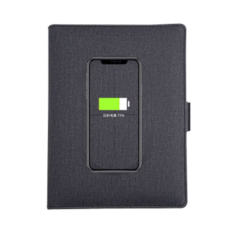Carnet en cuir VoltFolio A5 avec fonction de charge sans fil