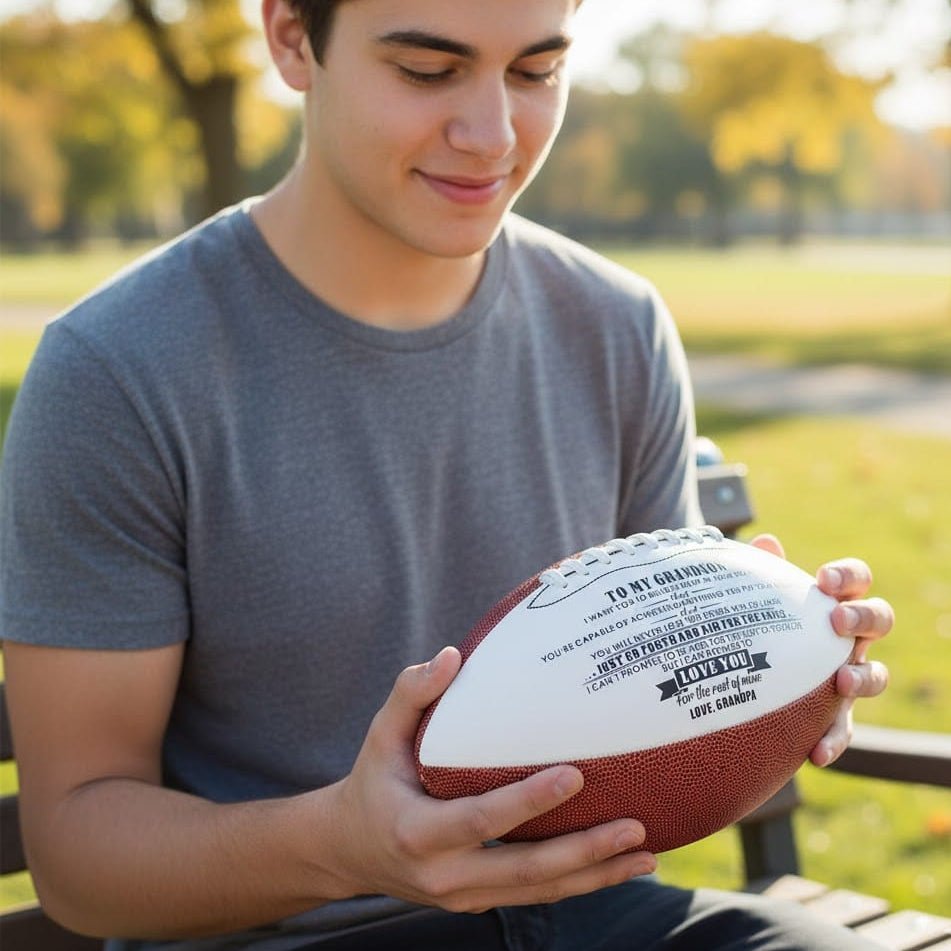 EndZoneForge American Football Ball, Machine Stitched for Adults and Clubs
