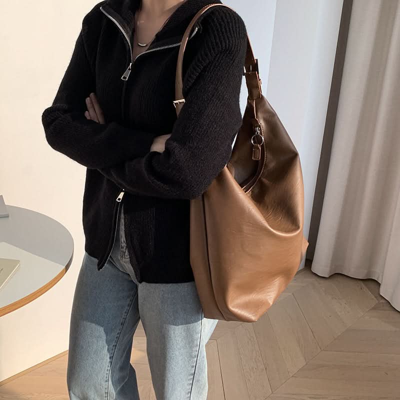 Bolsa Nebula Cloud de Cuero PU Suave con Diseño en Forma de Nube