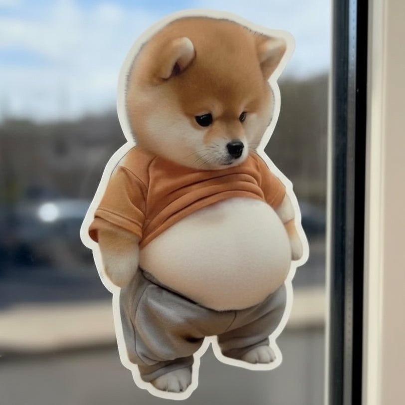 ShibaGuard Sødt Shiba Silikoneklistermærke med Stødabsorberende Design