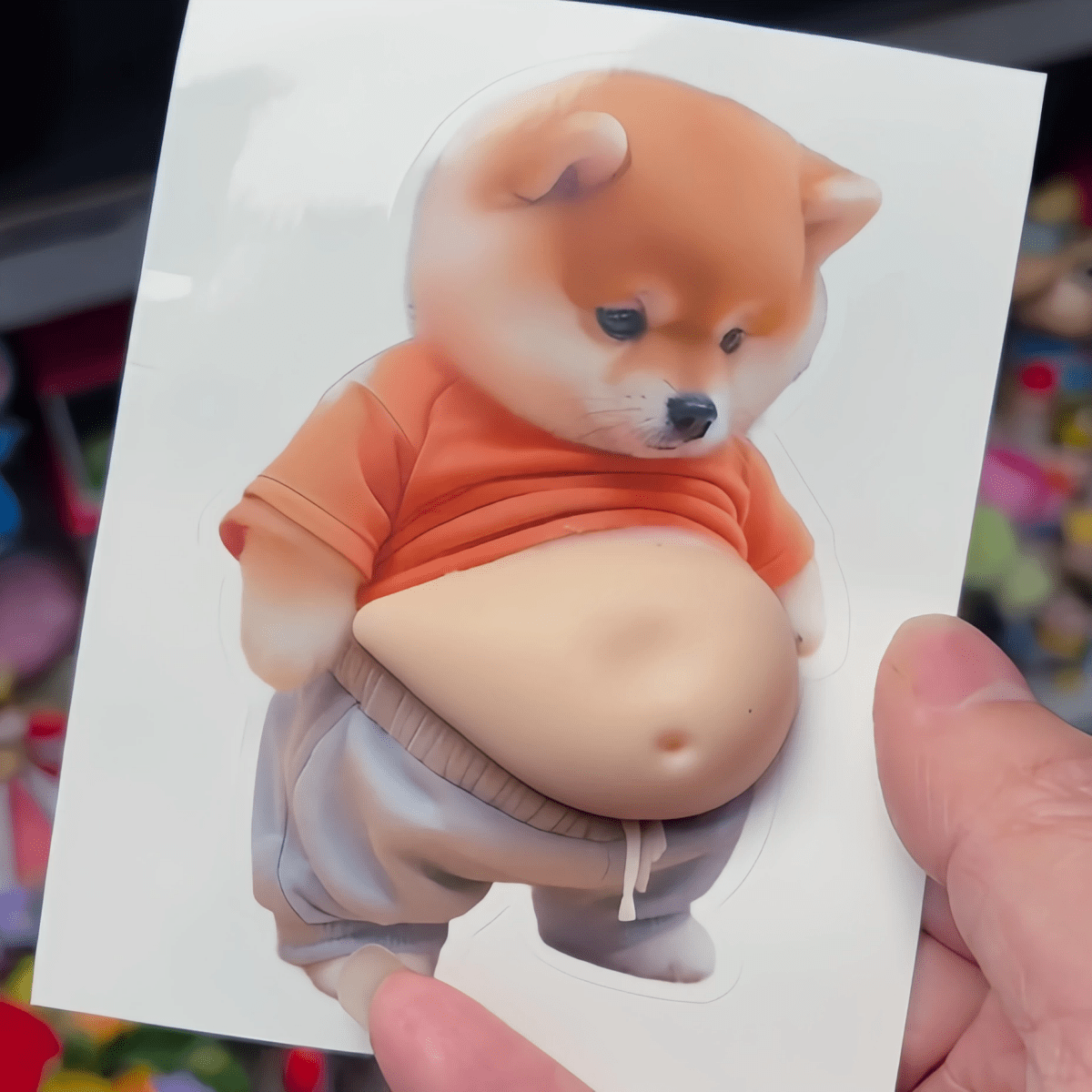 ShibaGuard Sødt Shiba Silikoneklistermærke med Stødabsorberende Design
