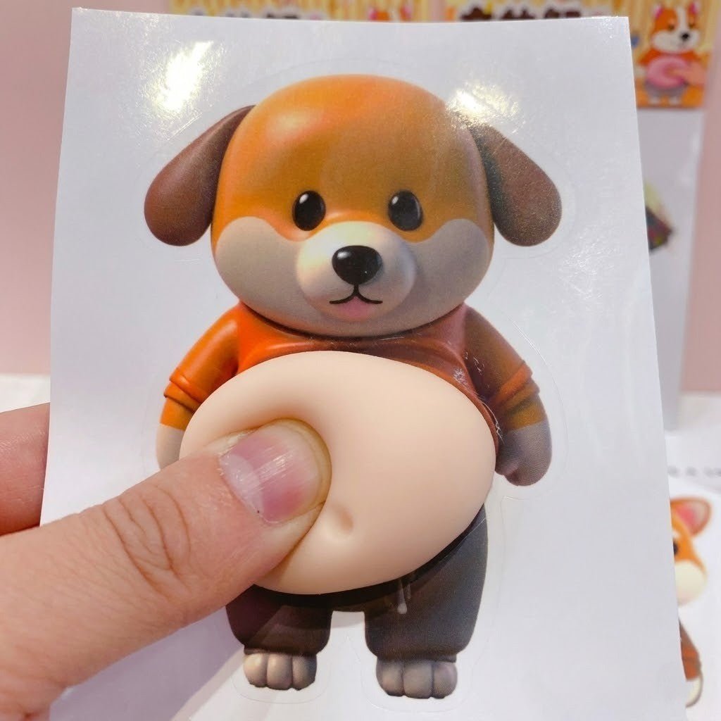 ShibaGuard Sødt Shiba Silikoneklistermærke med Stødabsorberende Design