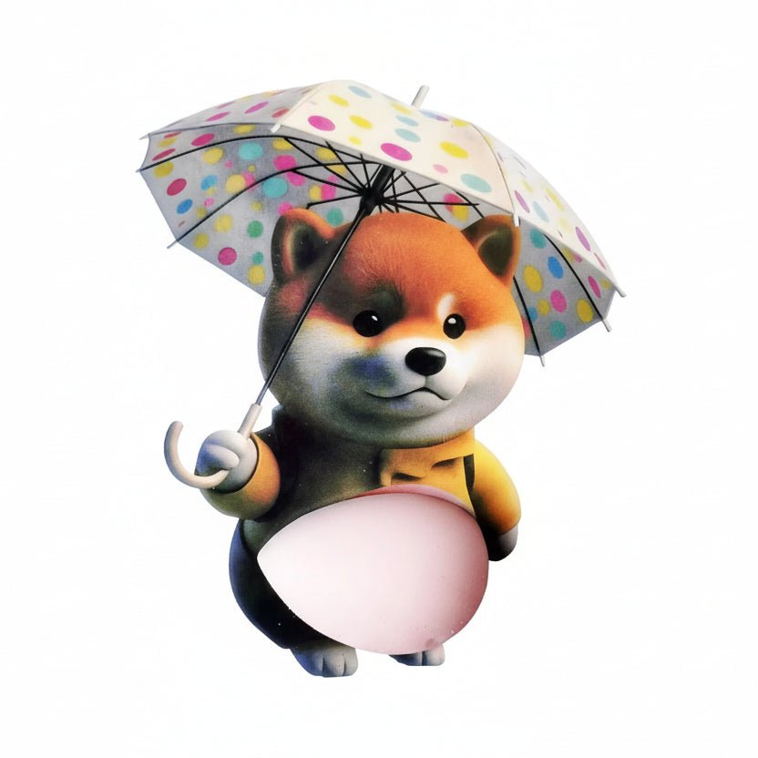 ShibaGuard Sødt Shiba Silikoneklistermærke med Stødabsorberende Design