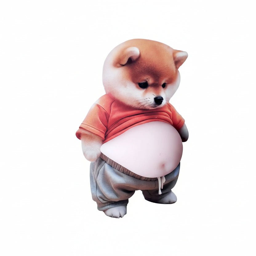 ShibaGuard Sødt Shiba Silikoneklistermærke med Stødabsorberende Design
