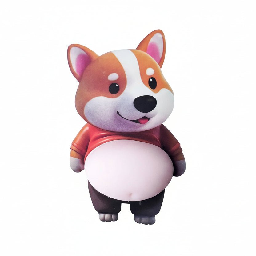 ShibaGuard Sødt Shiba Silikoneklistermærke med Stødabsorberende Design