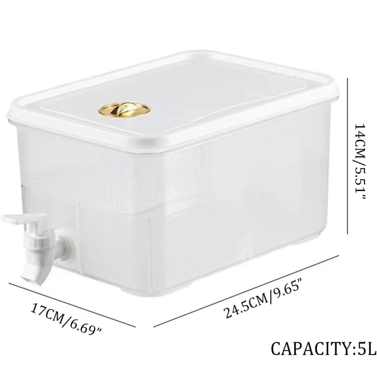 AquaFlow 5L Cold Water Dispenser With Leak-Proof Easy Pour Tap