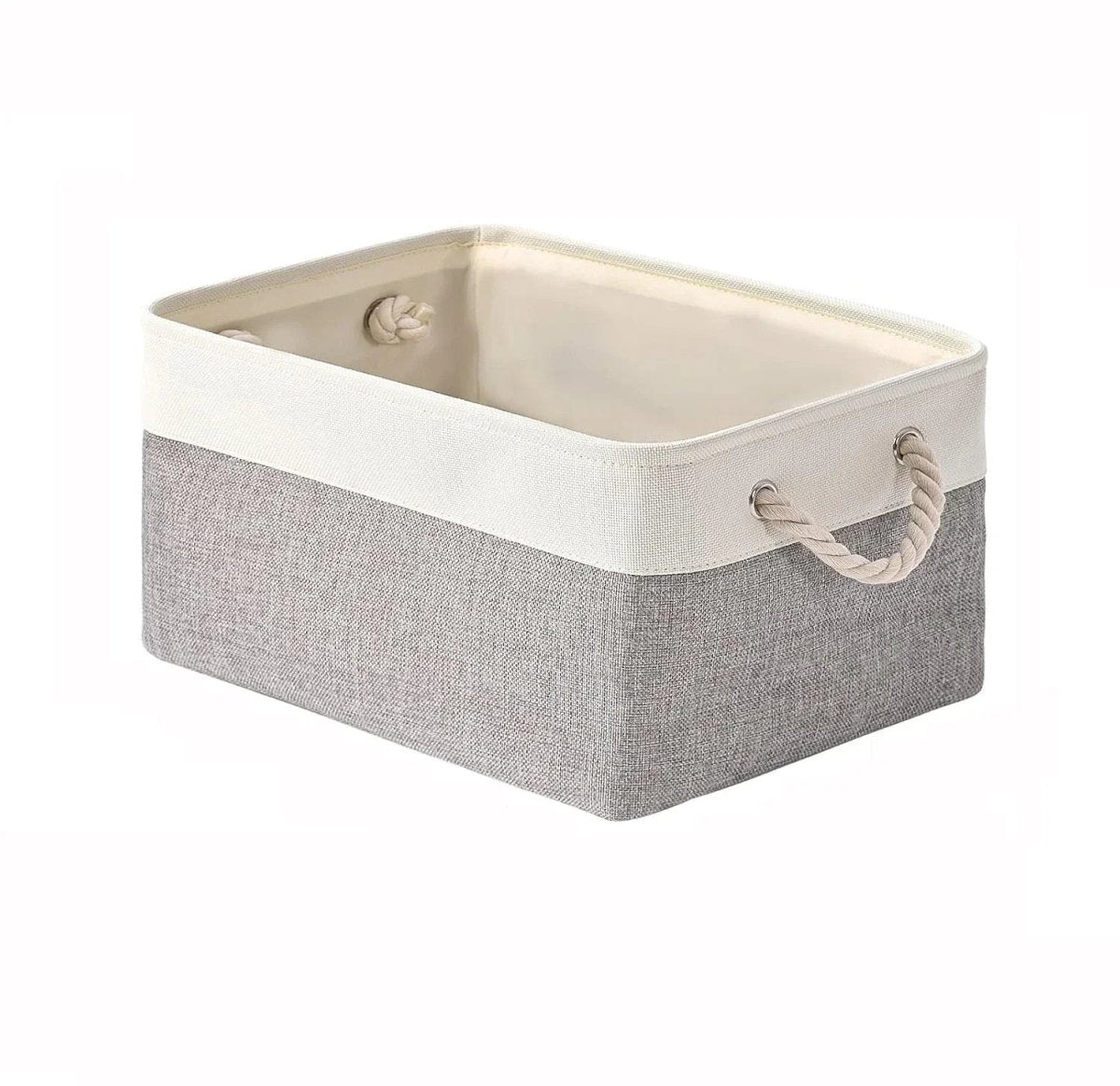 GreenNest Linen Fabric Storage Basket Eco Friendly For Bedroom And Living Room