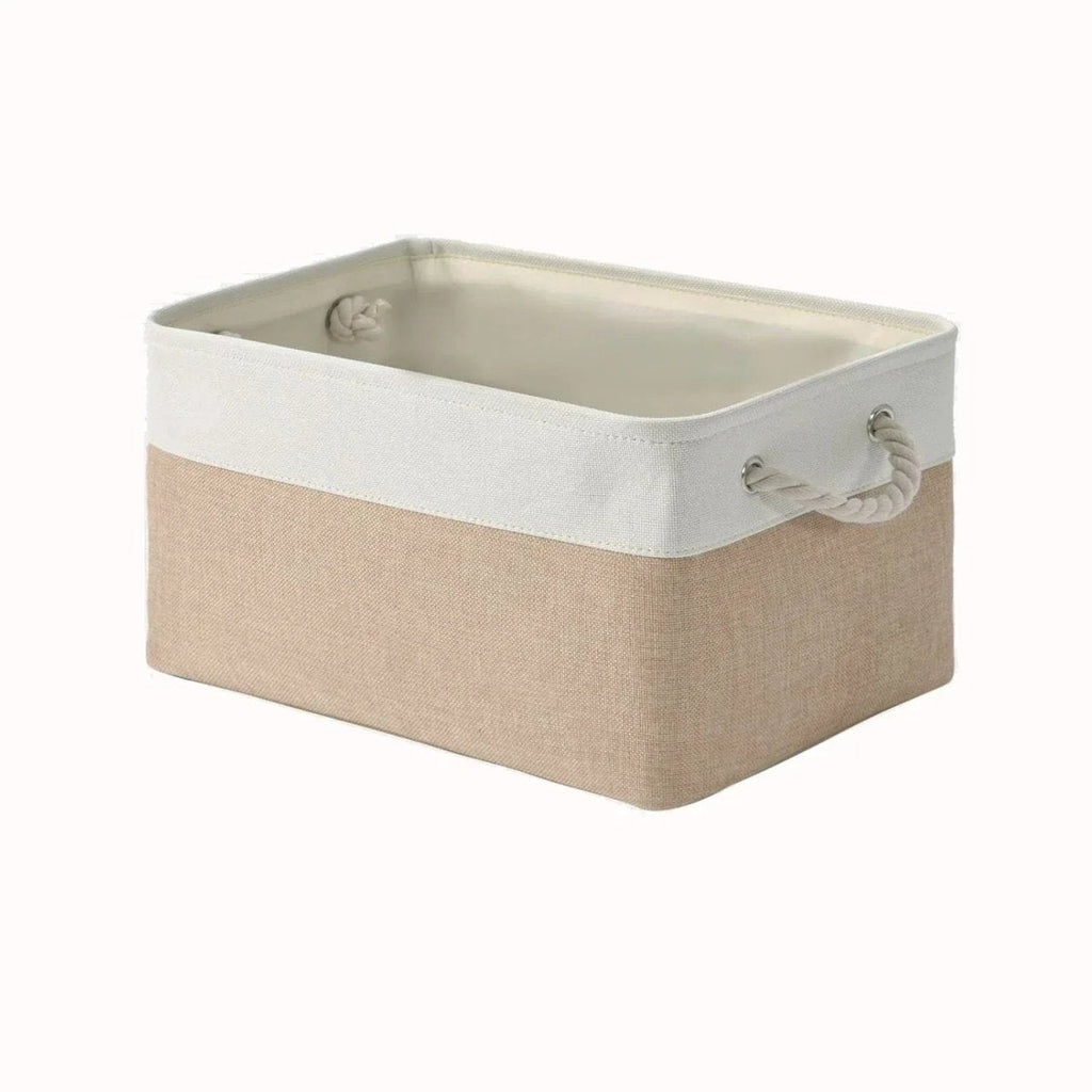 GreenNest Linen Fabric Storage Basket Eco Friendly For Bedroom And Living Room
