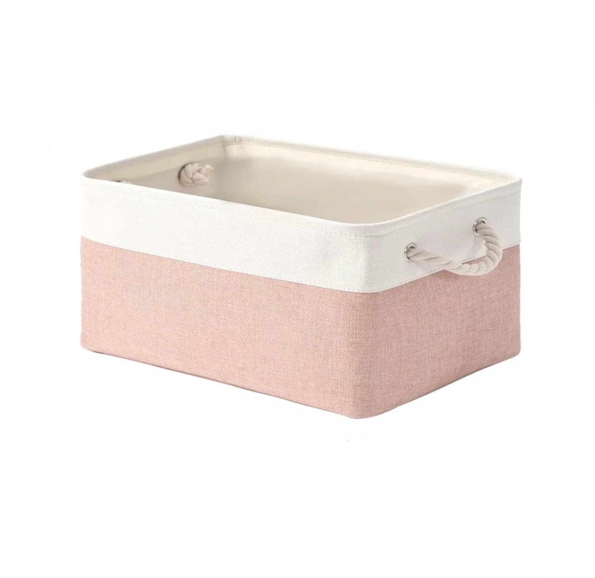 GreenNest Linen Fabric Storage Basket Eco Friendly For Bedroom And Living Room