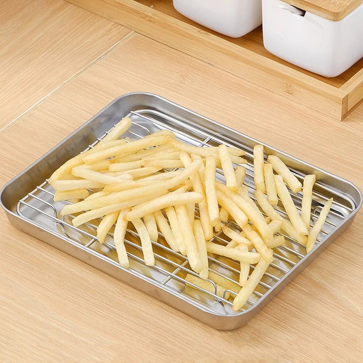 CrispNest Premium Stainless Steel Baking Pan Set for Effortless Cooking