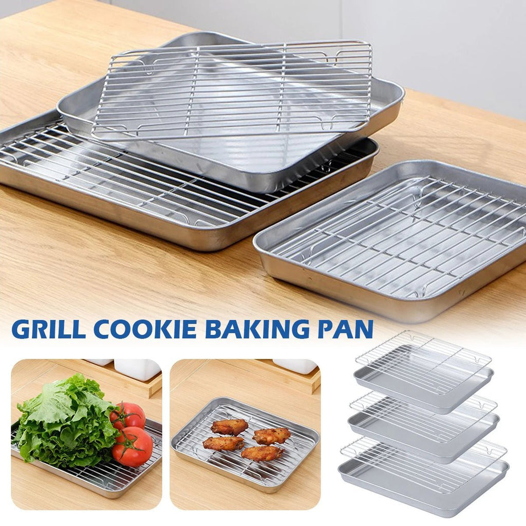 CrispNest Premium Stainless Steel Baking Pan Set for Effortless Cooking