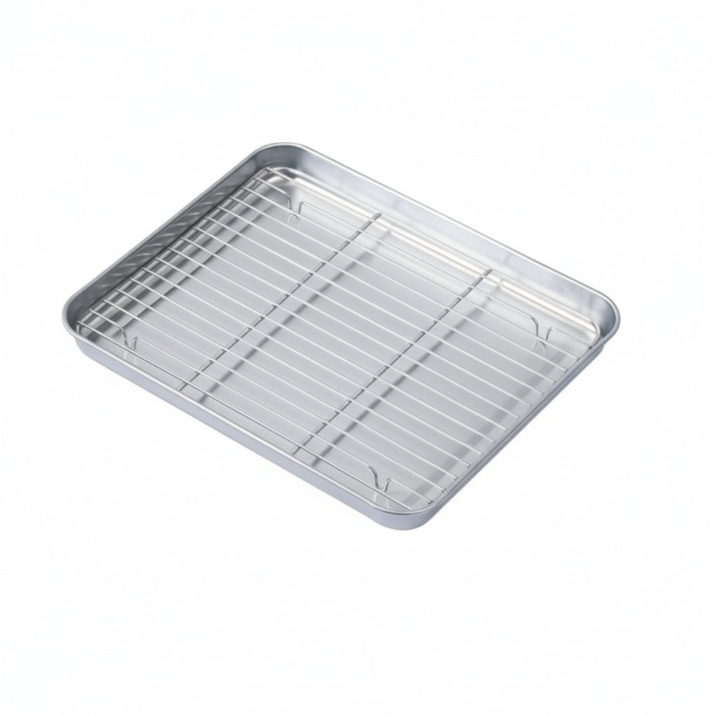 CrispNest Premium Stainless Steel Baking Pan Set for Effortless Cooking