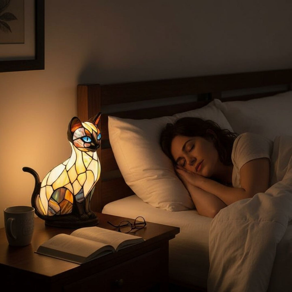 WhiskerGlow Dekorativ Katte lampe Med Blødt Lys Til Hyggelige Rum