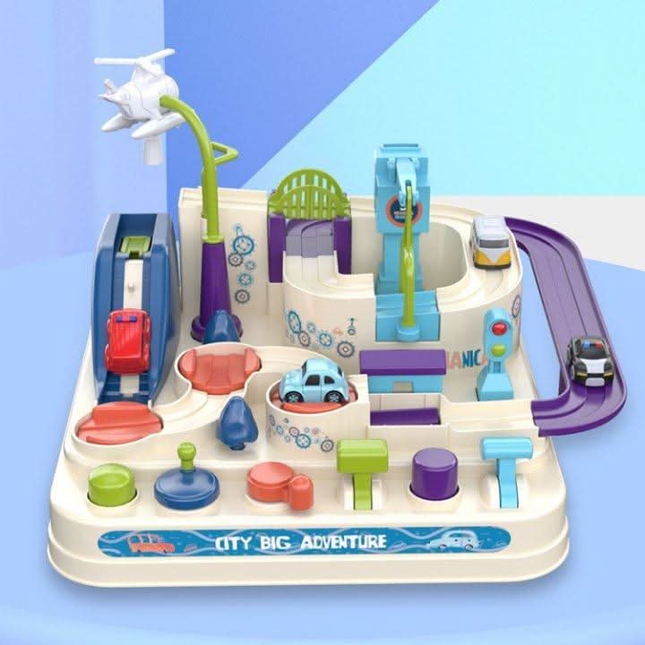UrbanPlay City Playset With Cars And Helicopter For Ages 3 And Up
