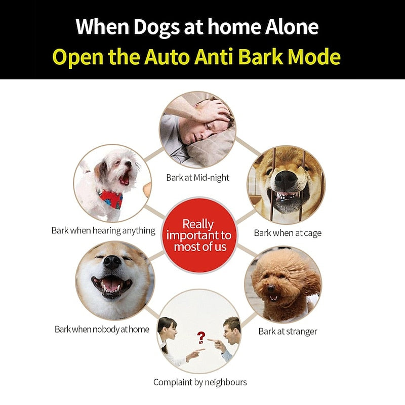 Dual-Mode Automatic Bark Control And Remote Training Collar