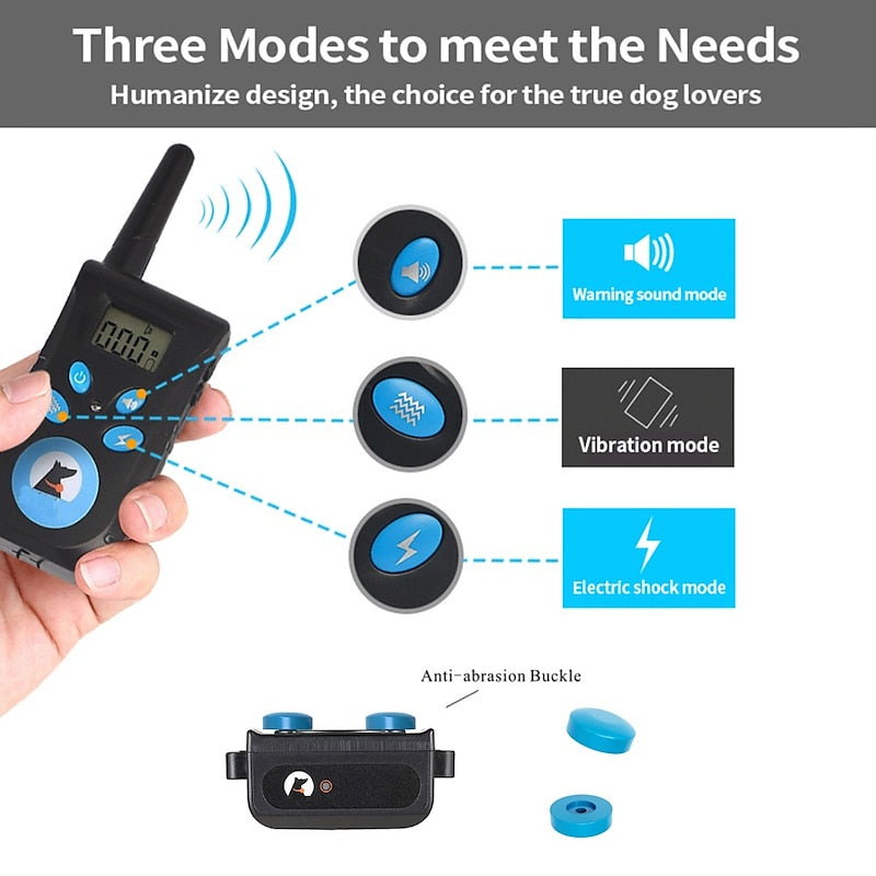Dual-Mode Automatic Bark Control And Remote Training Collar