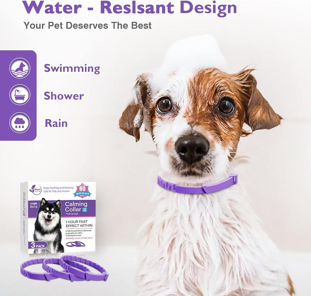 Three-Pack Dog Calming Collar With Pheromone For Anxiety Relief