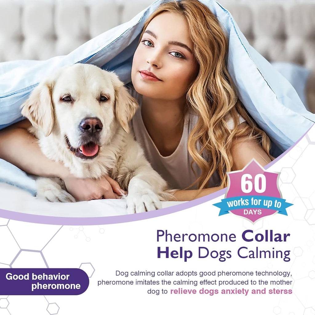 Three-Pack Dog Calming Collar With Pheromone For Anxiety Relief