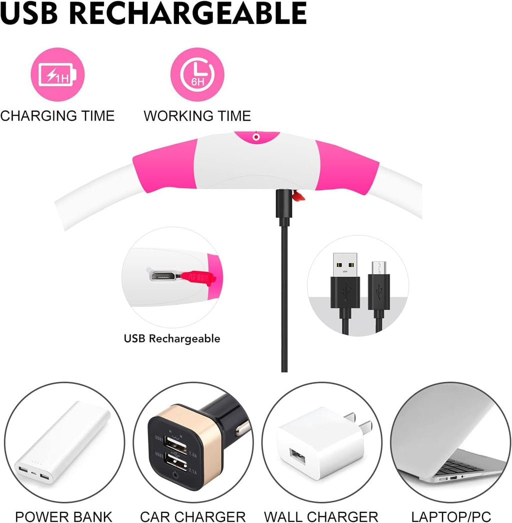 Rechargeable Lighted Dog Collar For Nighttime Walking And Safety