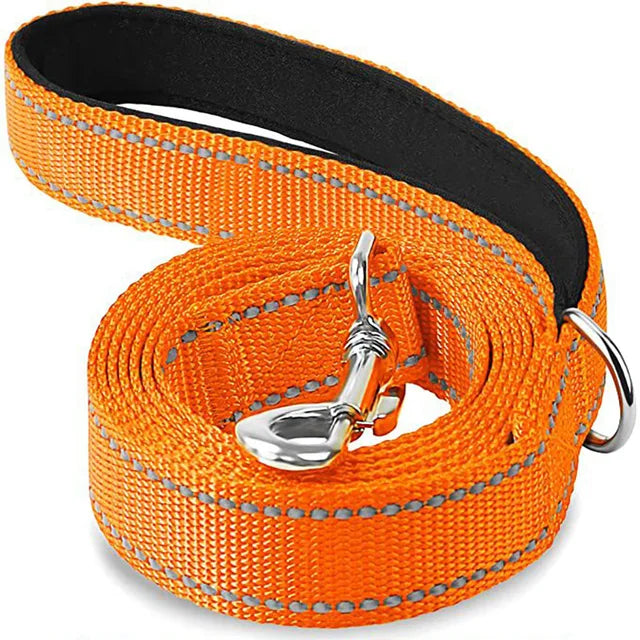 Reflective Leash For Dogs Featuring Strengthened Clasp Design
