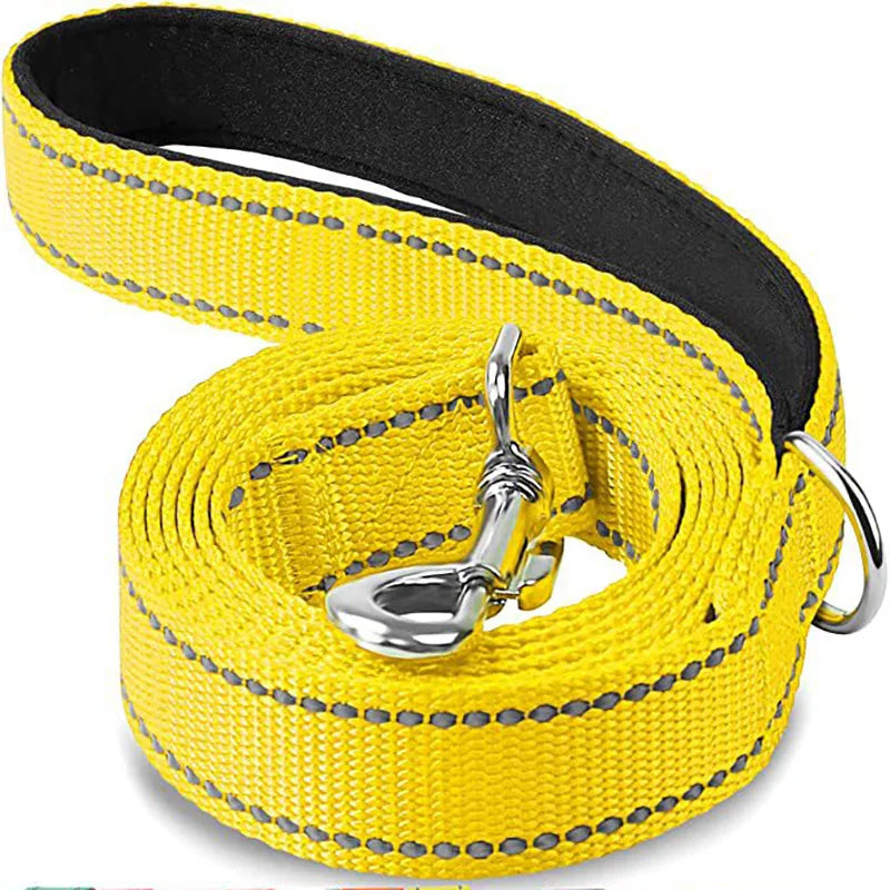 Reflective Leash For Dogs Featuring Strengthened Clasp Design