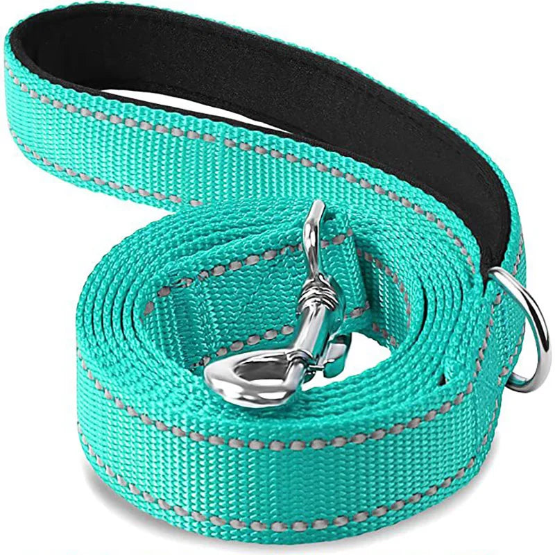 Reflective Leash For Dogs Featuring Strengthened Clasp Design