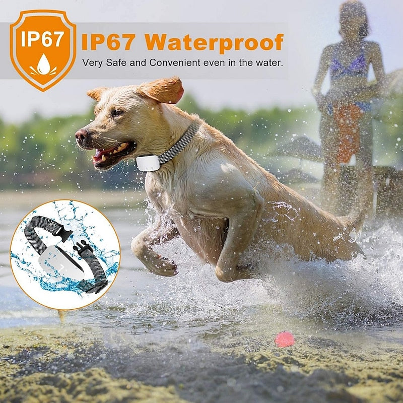 KiroPet Waterproof Touchscreen Bark Control Collar For Dogs Rechargeable
