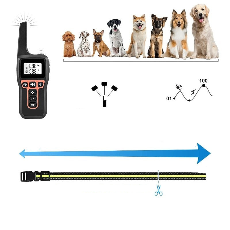 Training Collar For Dogs With 1000 Meter Range, Rechargeable And Waterproof