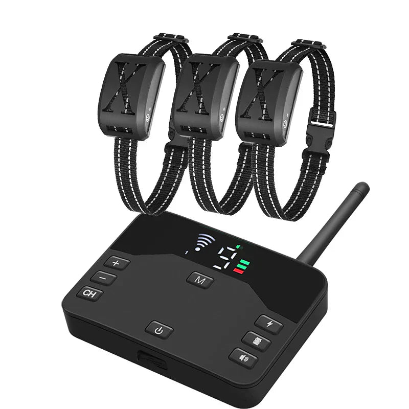 Adjustable Collar Enables A Wireless Fence System For Dogs 9 To 240 Meters Range