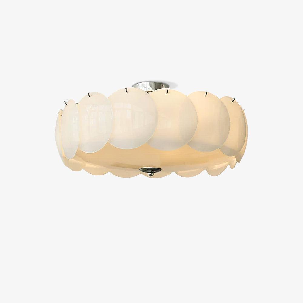 Copper Glass Disc Chandelier With E14 Socket For Living Or Dining Room Ø40/50/60cm