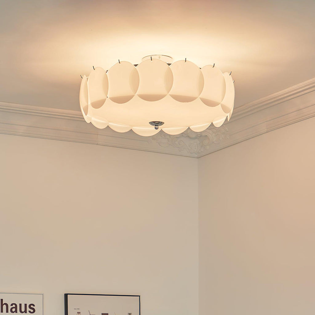 Copper Glass Disc Chandelier With E14 Socket For Living Or Dining Room Ø40/50/60cm