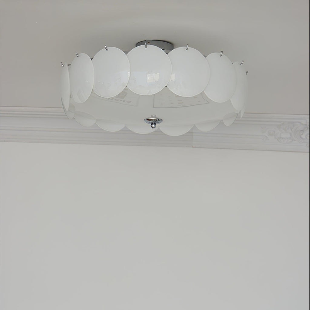 Copper Glass Disc Chandelier With E14 Socket For Living Or Dining Room Ø40/50/60cm