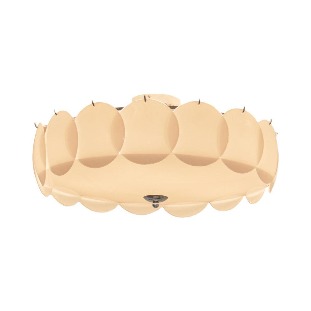 Copper Glass Disc Chandelier With E14 Socket For Living Or Dining Room Ø40/50/60cm