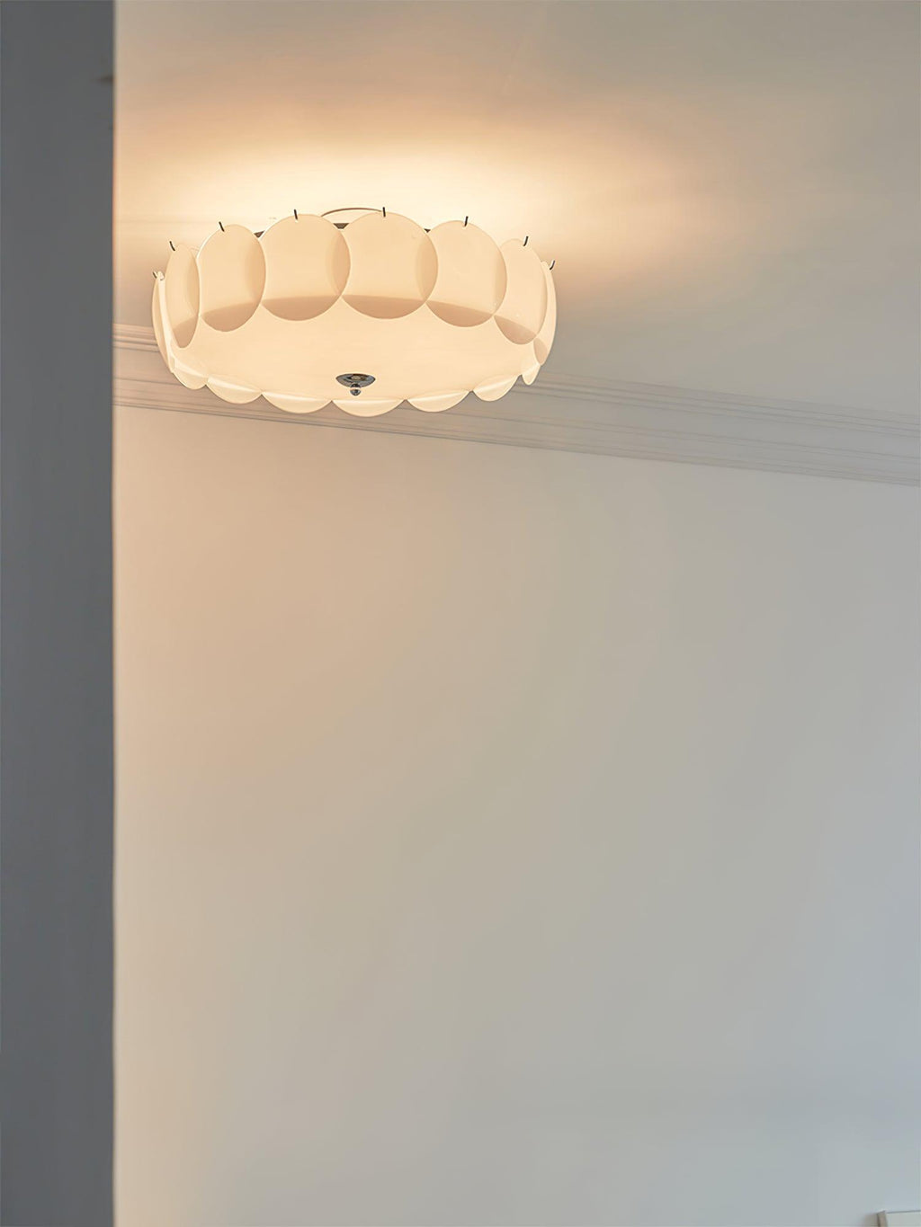 Copper Glass Disc Chandelier With E14 Socket For Living Or Dining Room Ø40/50/60cm