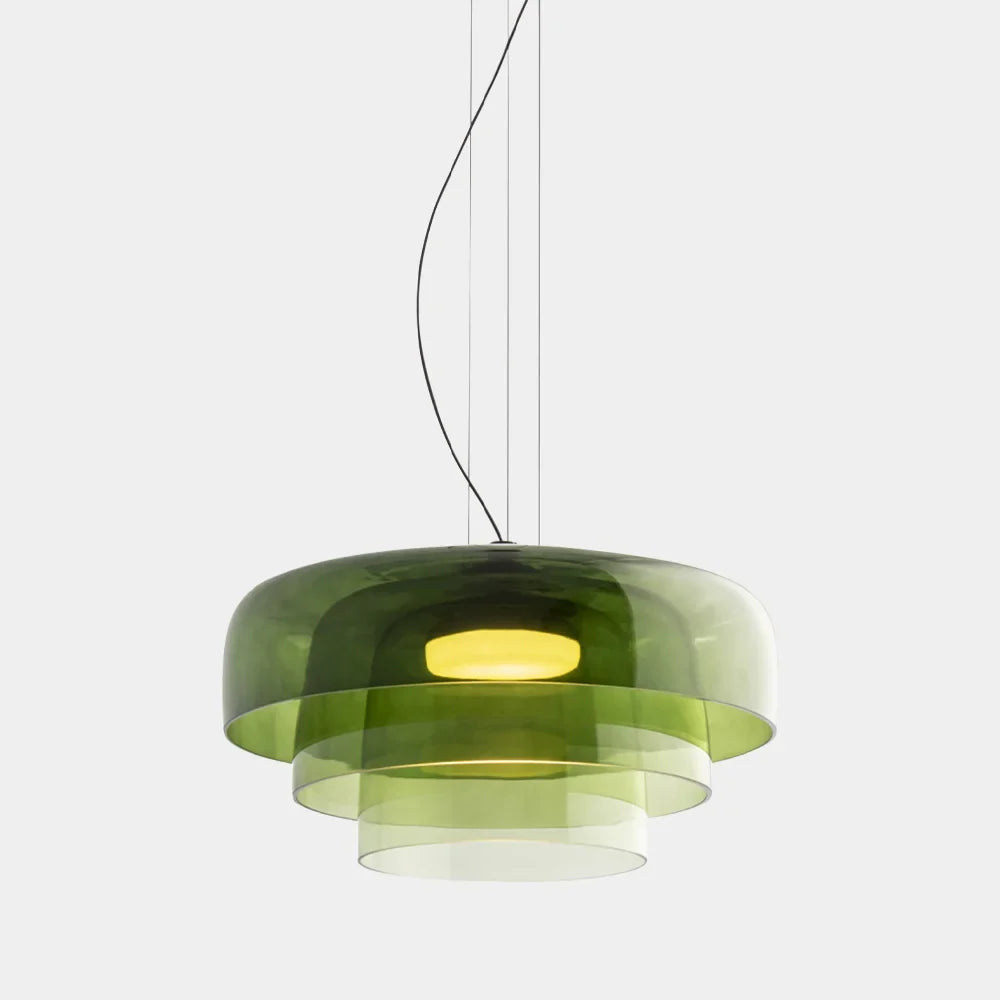 Závěsná lampa Elara ze skla