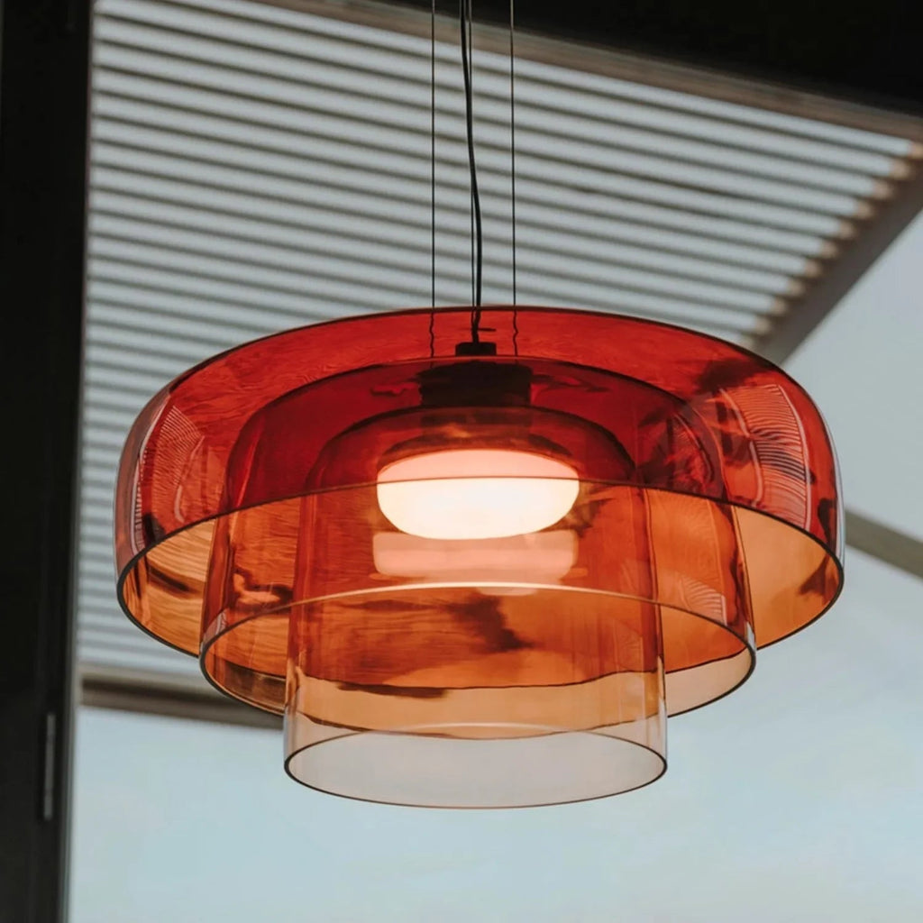 Závěsná lampa Elara ze skla