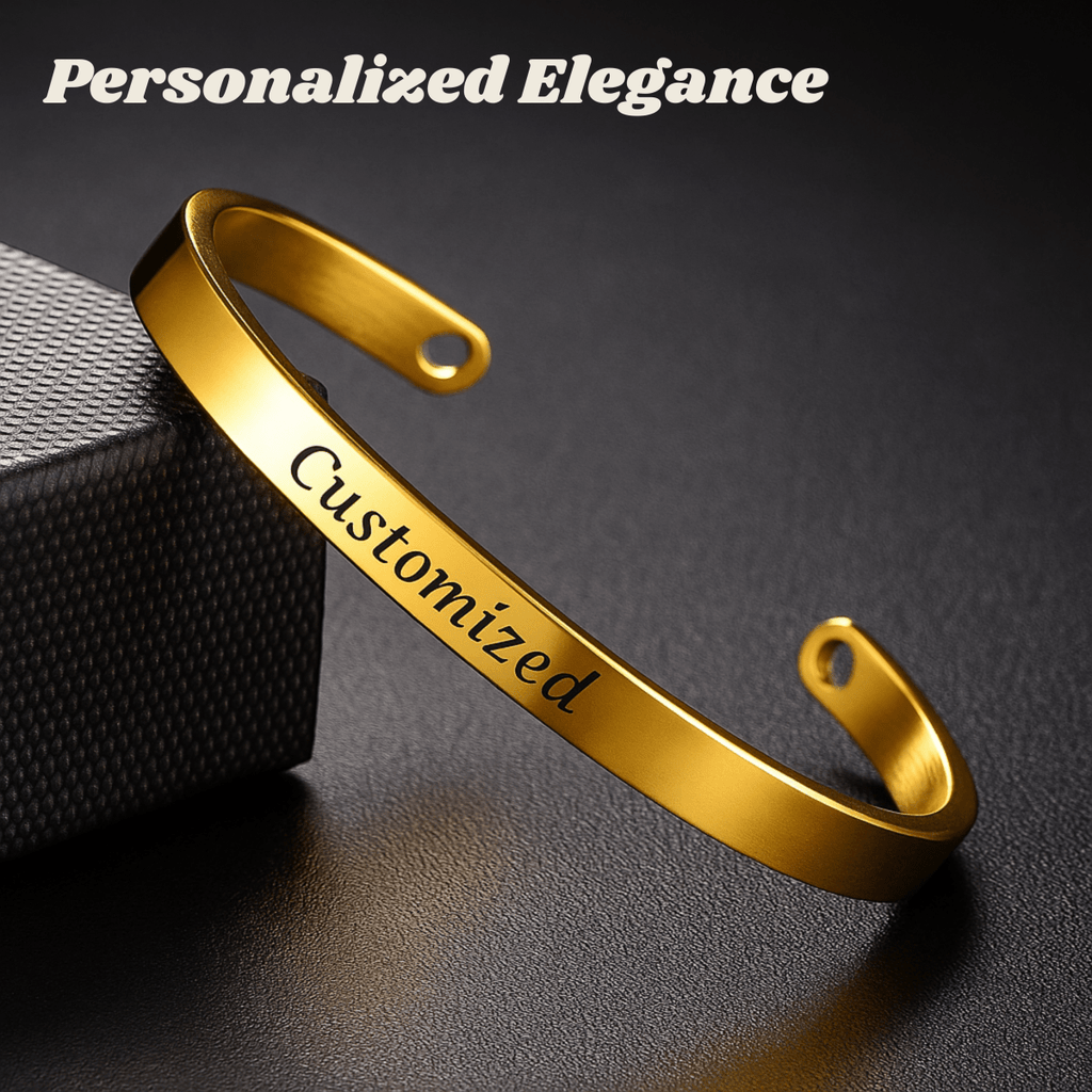 AuroraBrace Edelstahlarmband mit Gravur für individuelle Eleganz